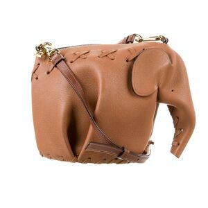 Loewe • Mini Whipstitch Leather Elephant Crossbody Bag